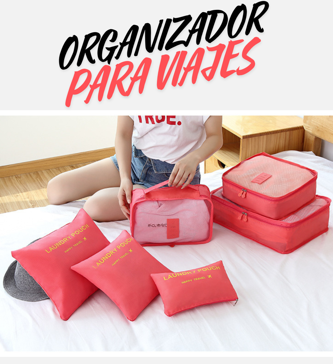Organizador de viaje de 6 piezas