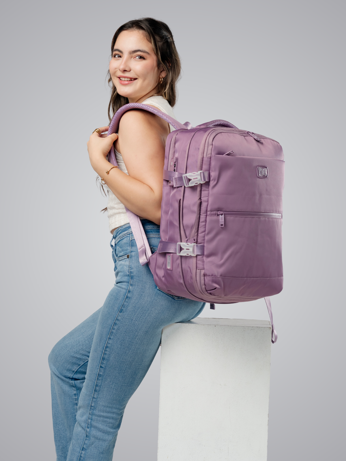 Mochila viajera al vacío + Compresión de aire