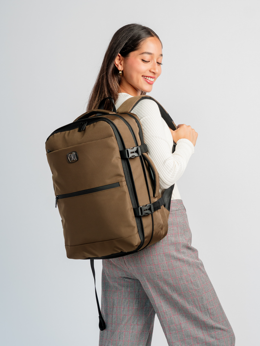 Mochila viajera al vacío + Compresión de aire